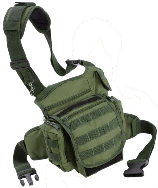 Every Day Carry Tactical Bag EDC Day Pack Green Backpack w MOLLE Loops